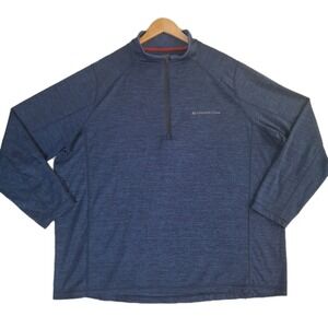 Vineyard Vines 1/4 Zip Performance Pullover Mens 2XLT Blue Heathered Stretch